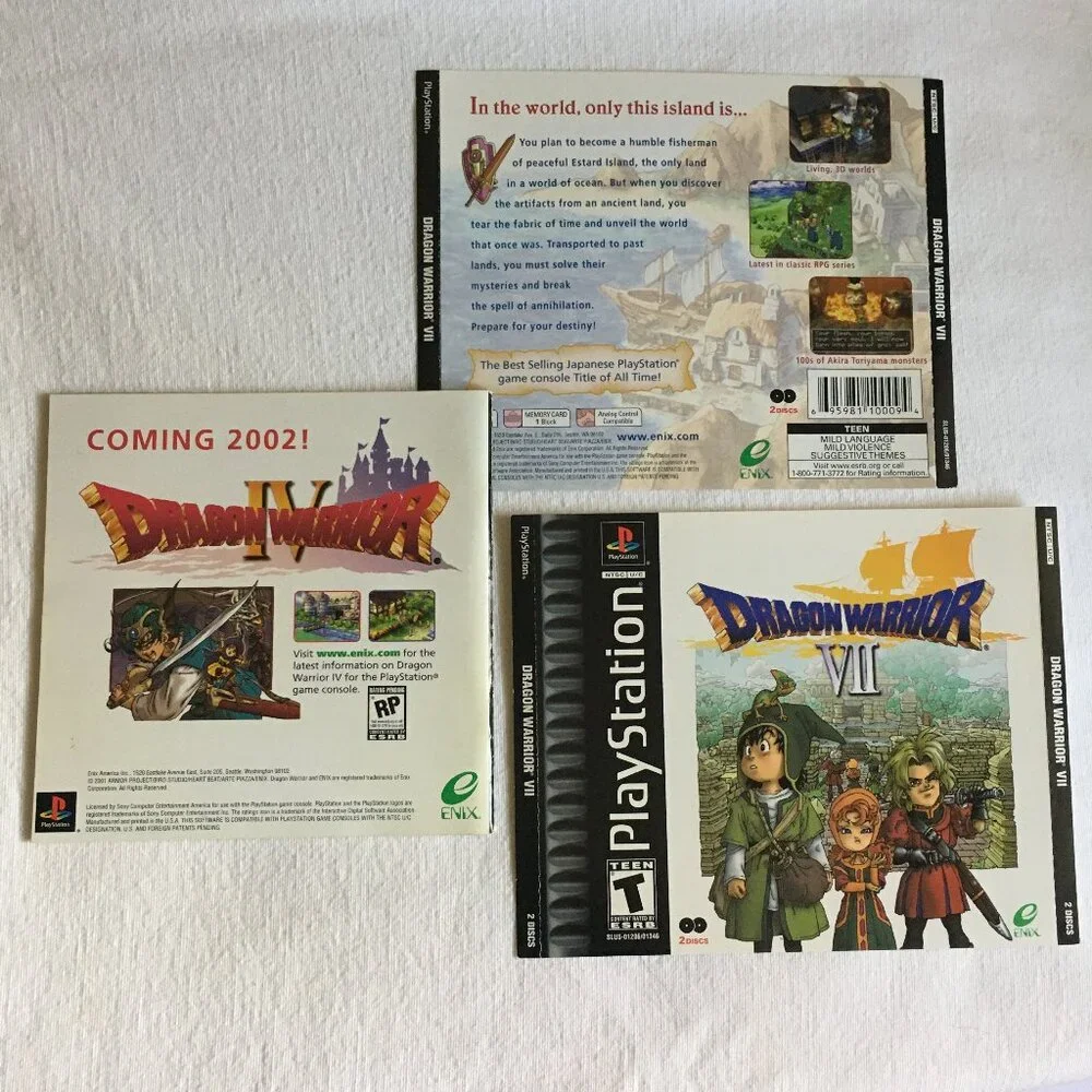 Dragon Warrior VII Sony Ps1 Without Box - Picture 3 of 11